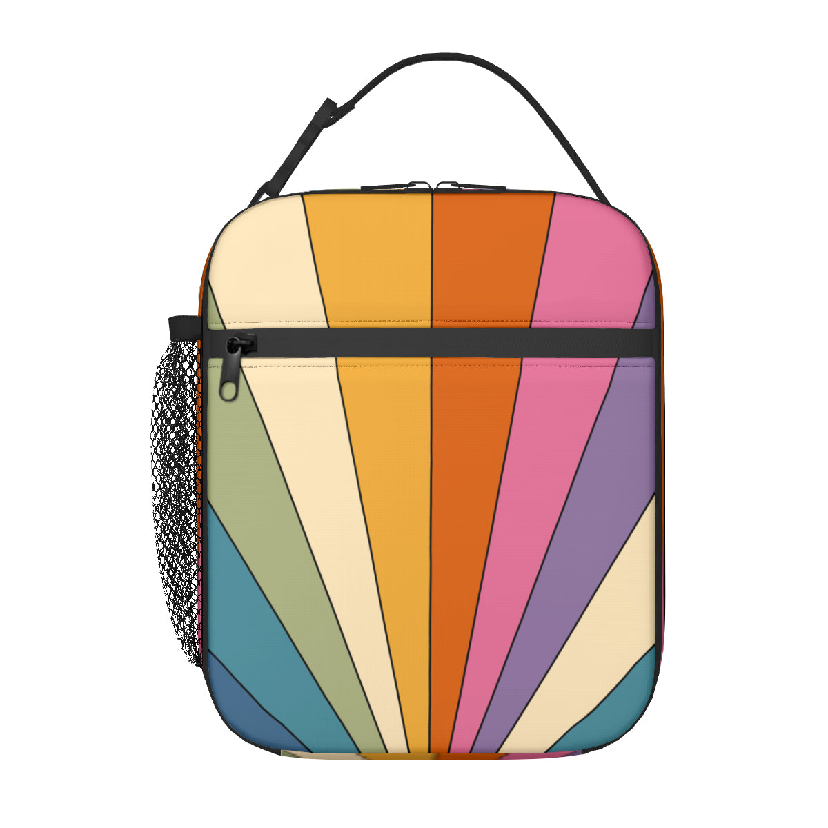 Retro Rainbow Insulated Lunch Bag Offbeat Sweetie