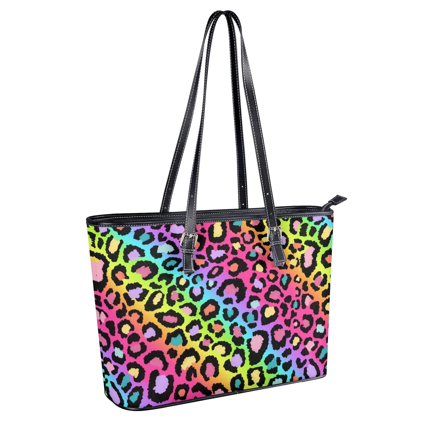 Rainbow Leopard Tote Bag