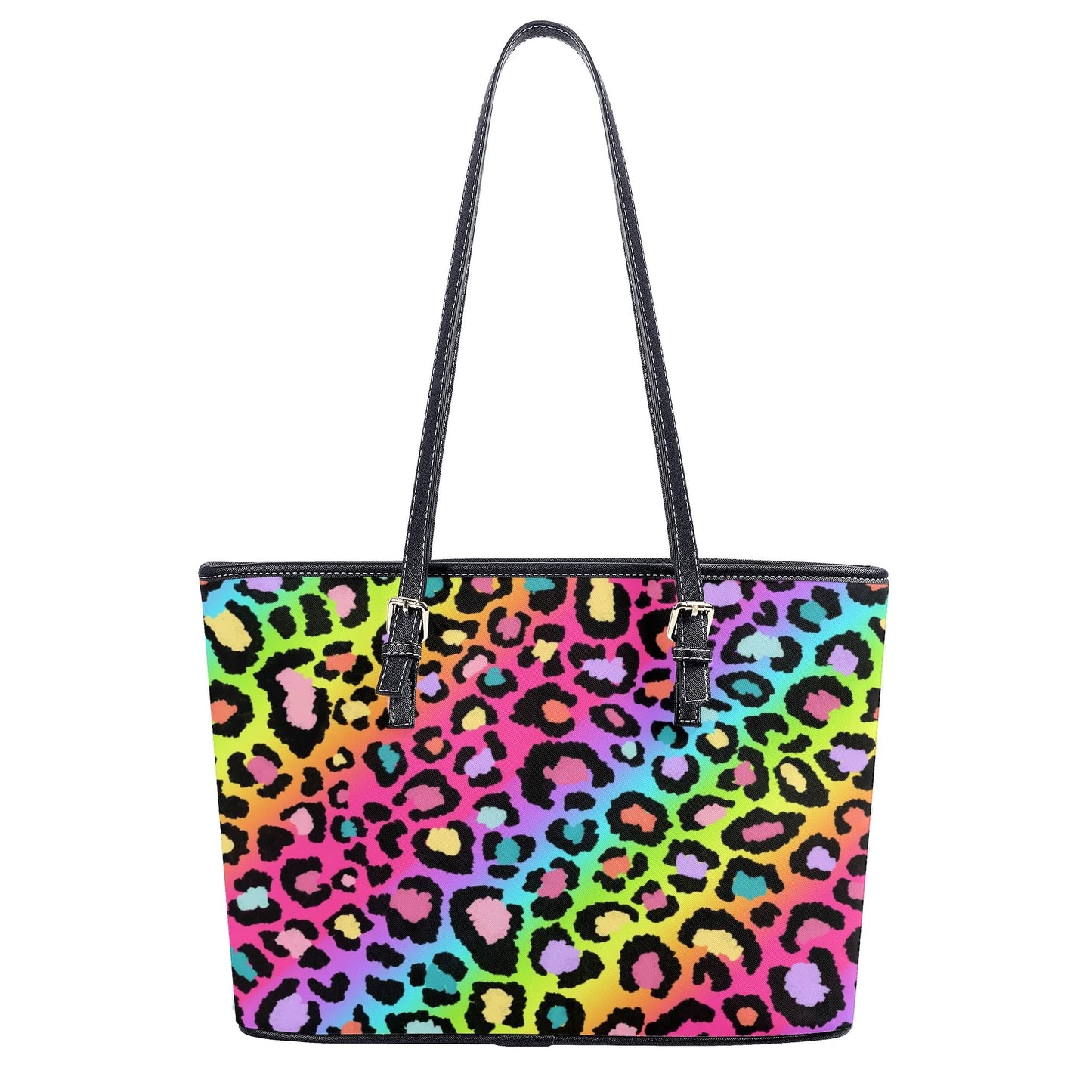 Rainbow Leopard Tote Bag