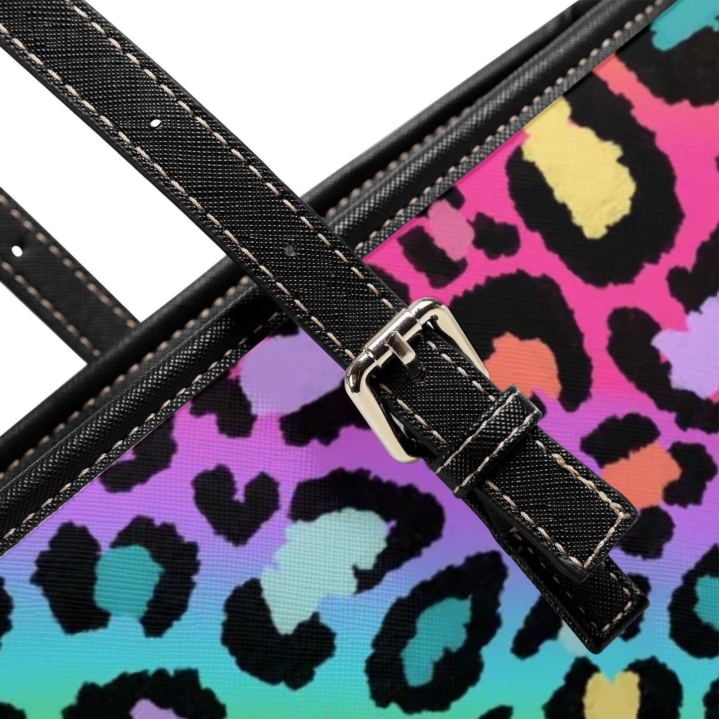 Rainbow Leopard Tote Bag