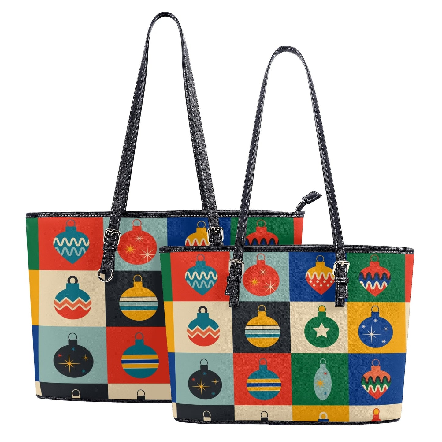 Retro Xmas Baubles Tote Bag