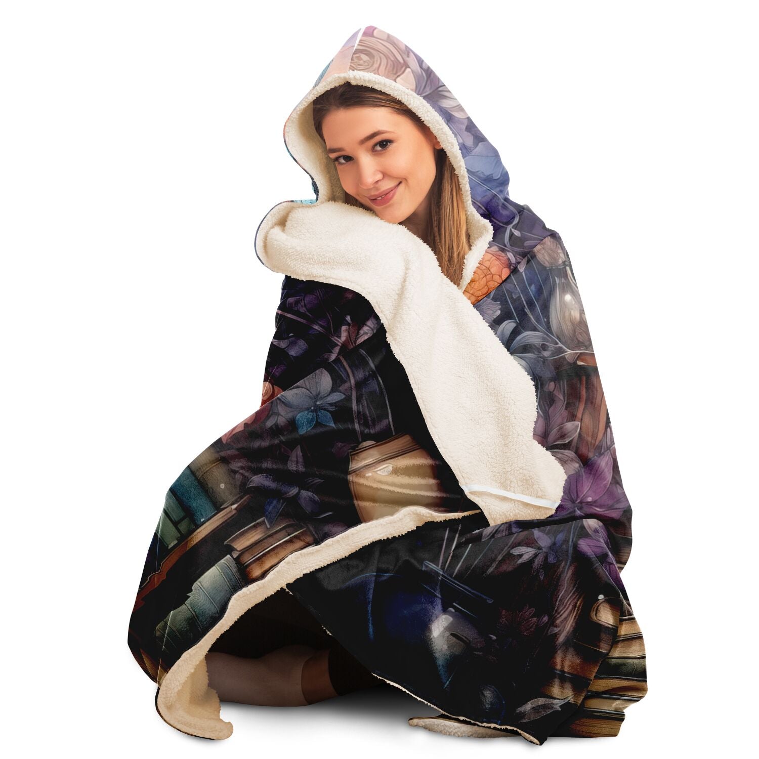 Whimsical Library Hooded Blanket – Offbeat Sweetie