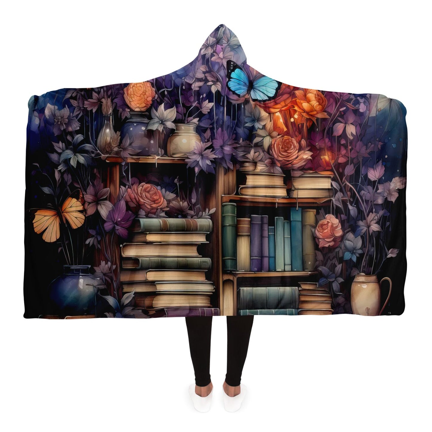 Whimsical Library Hooded Blanket – Offbeat Sweetie