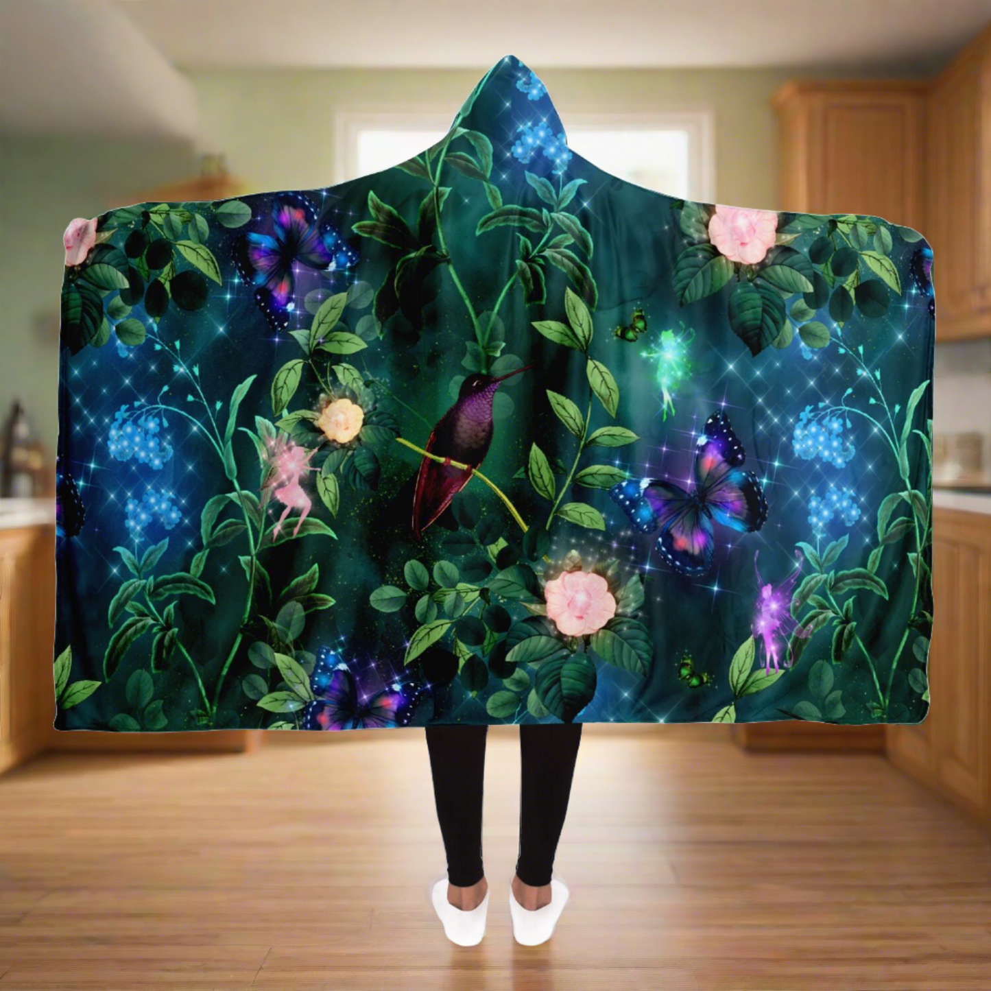 Enchanted Garden Hooded Blanket