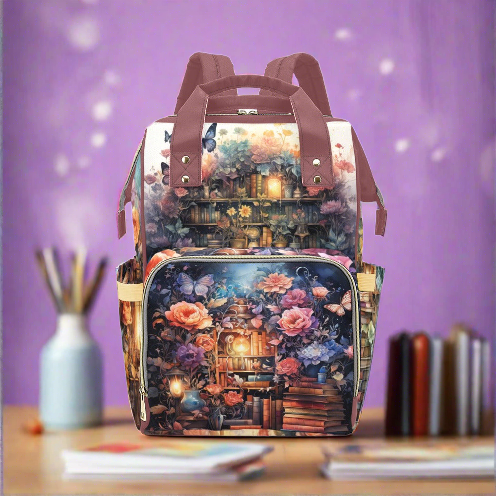 Whimsical Library Multi-Function Backpack