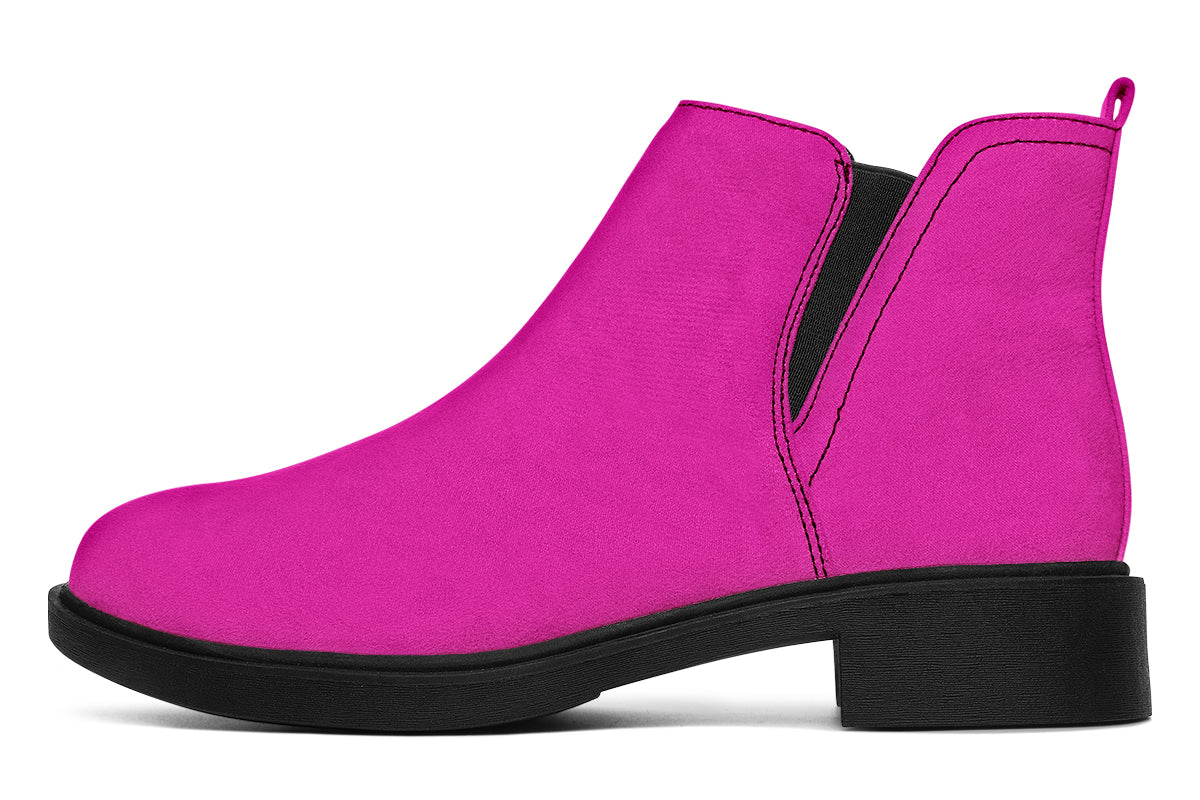 Blue And Pink Mismatched Ankle Boots