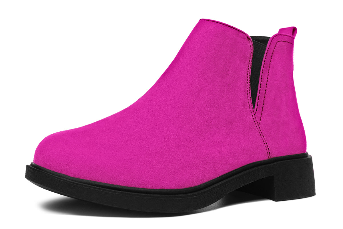 Blue And Pink Mismatched Ankle Boots