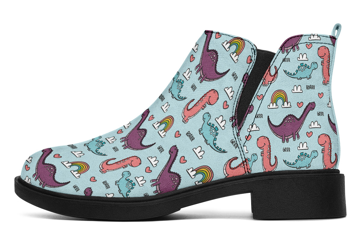 Dinos And Rainbows Ankle Boots