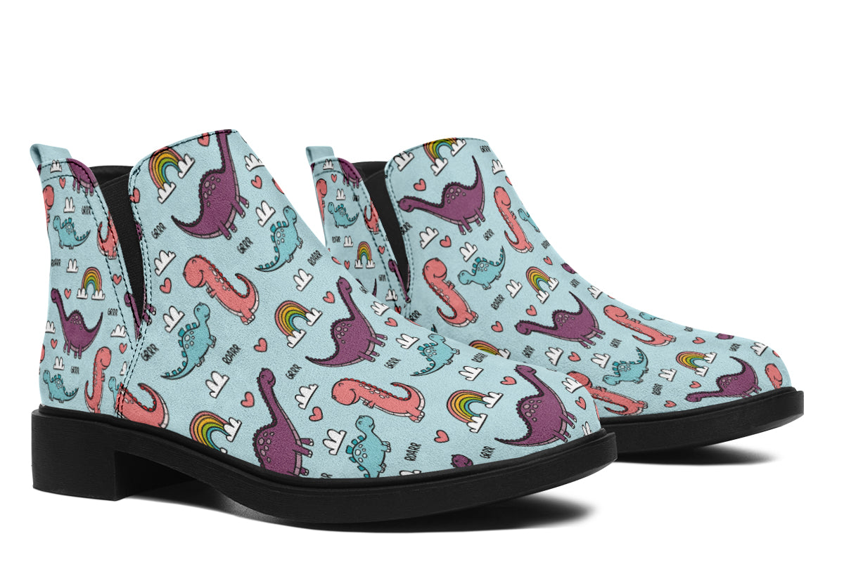 Dinos And Rainbows Ankle Boots