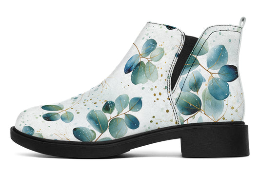 Eucalyptus Leaves Ankle Boots