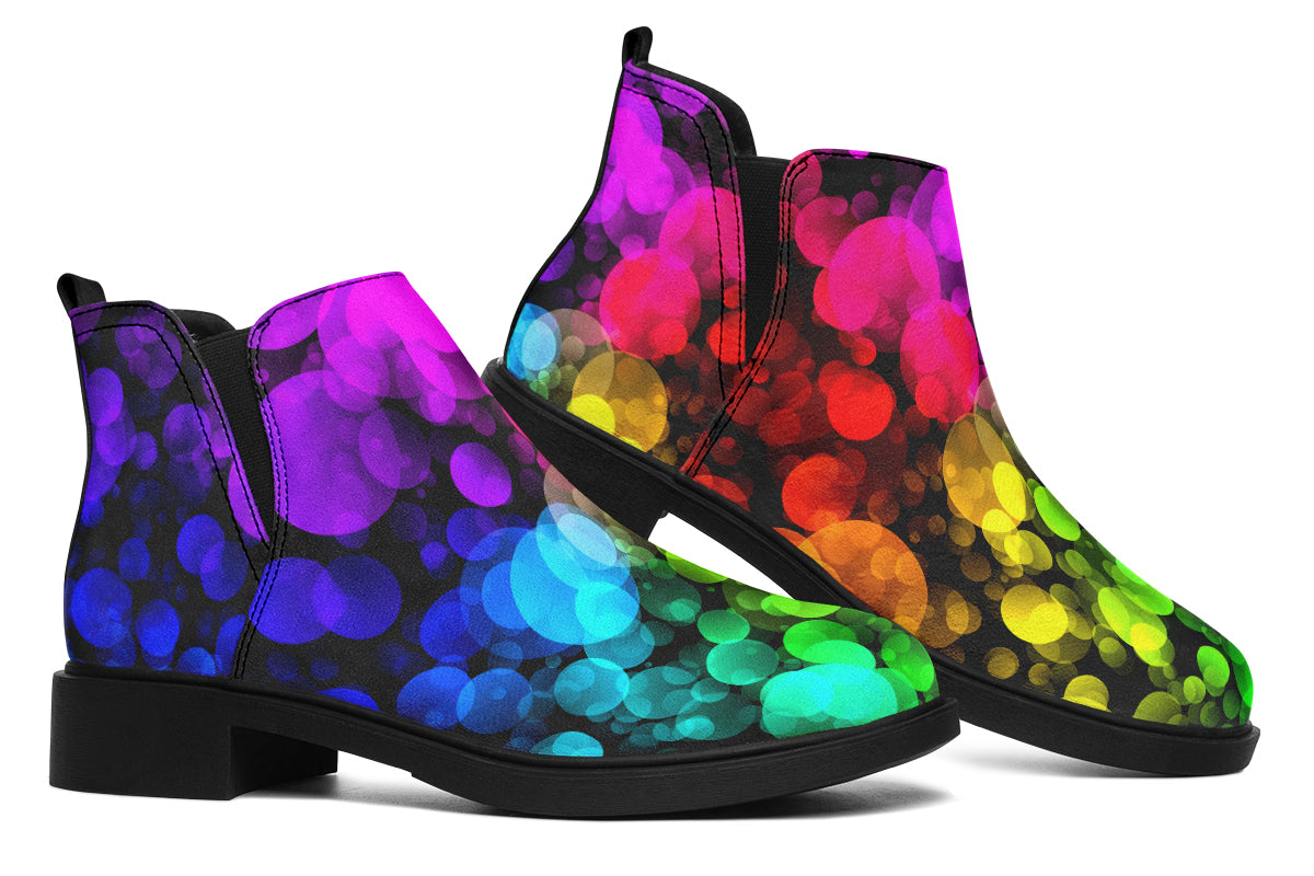 Rainbow Bubbles Ankle Boots
