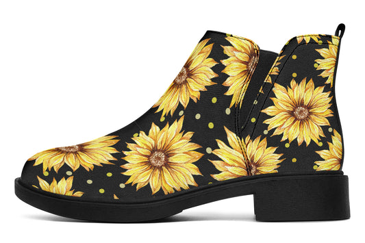 Sunflowers Ankle Boots