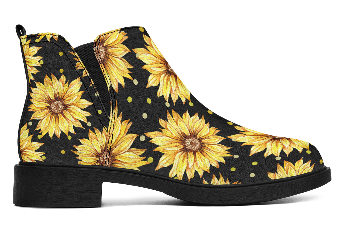 Sunflowers Ankle Boots