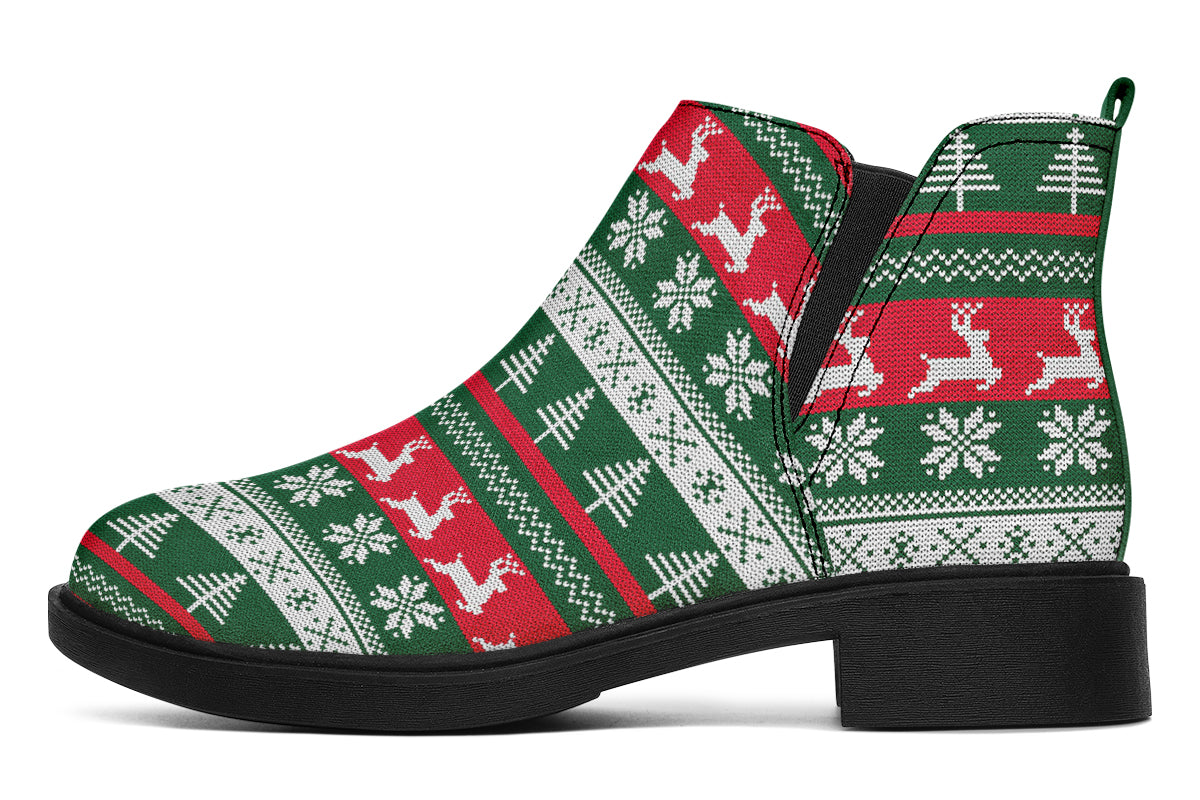 Ugly Christmas Ankle Boots