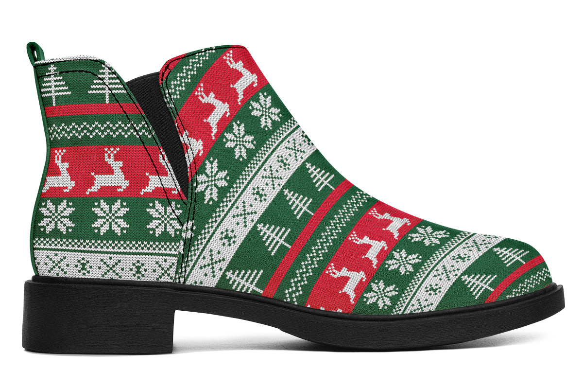 Ugly Christmas Ankle Boots