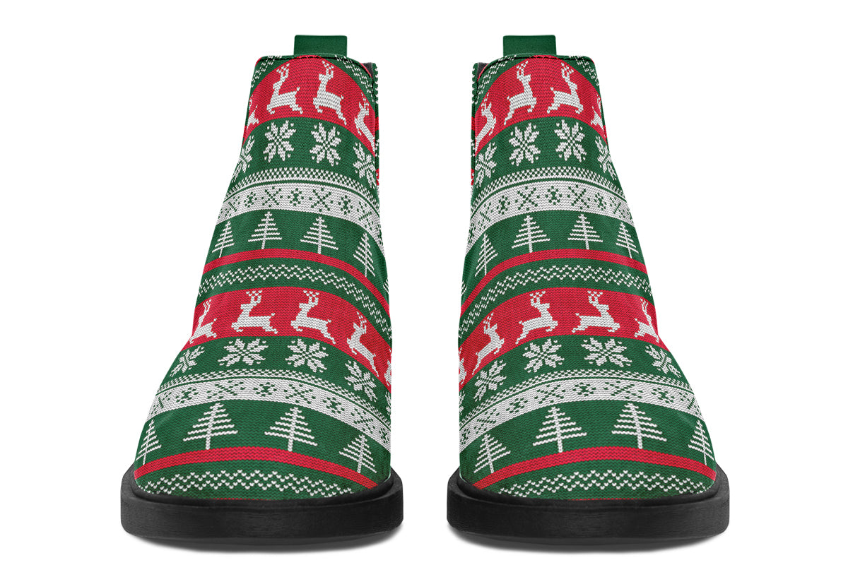 Ugly Christmas Ankle Boots