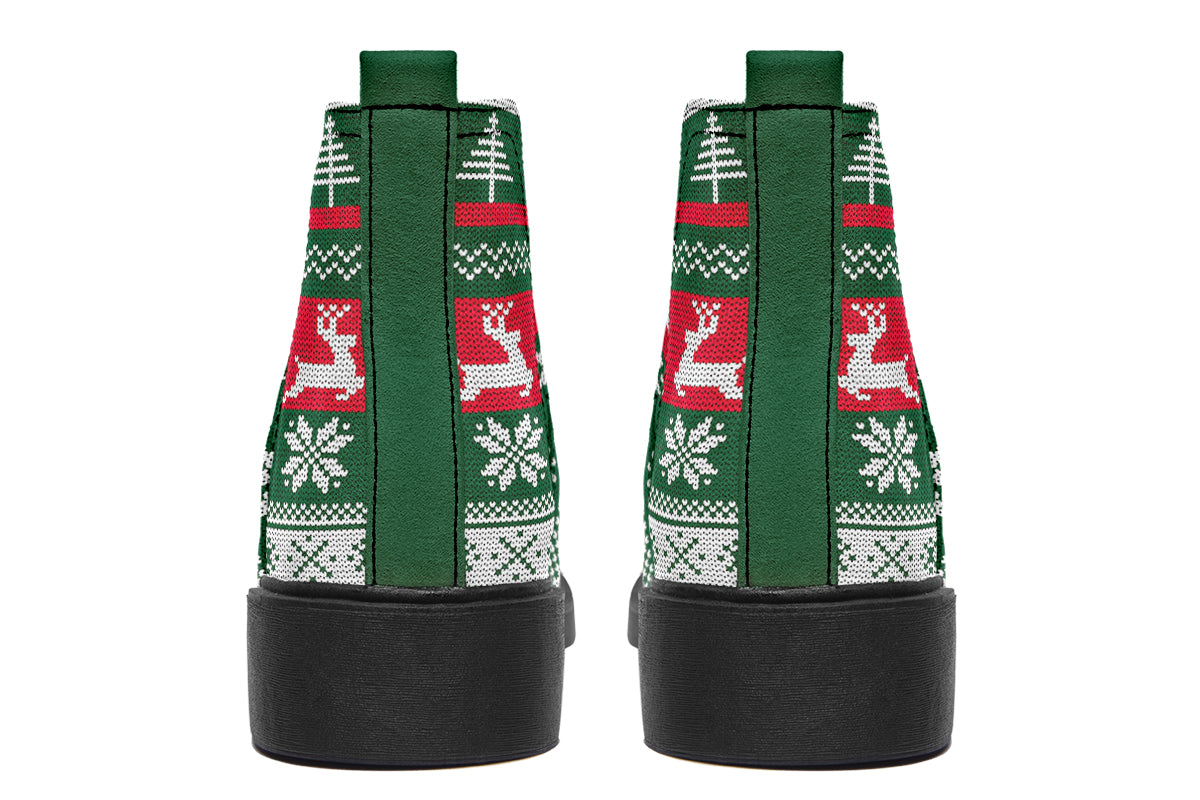 Ugly Christmas Ankle Boots