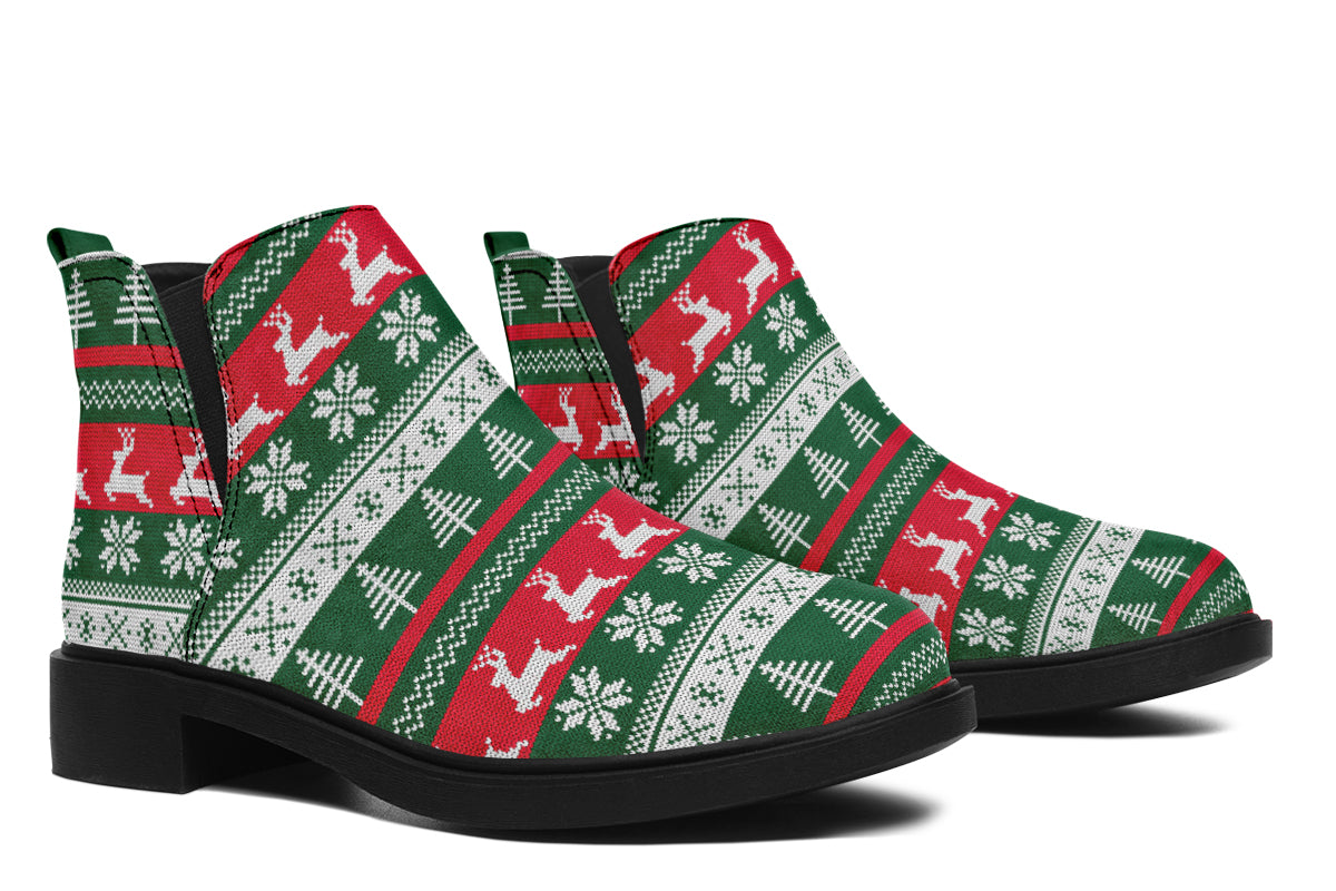 Ugly Christmas Ankle Boots