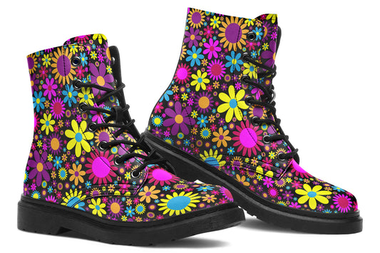 Funky Retro Flowers Boots