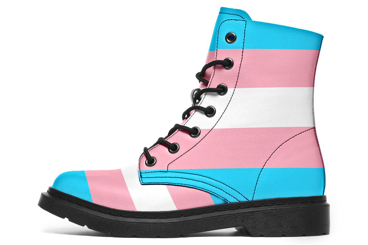 Trans Flag Boots