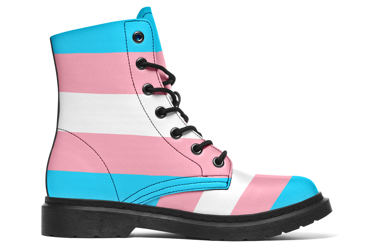 Trans Flag Boots