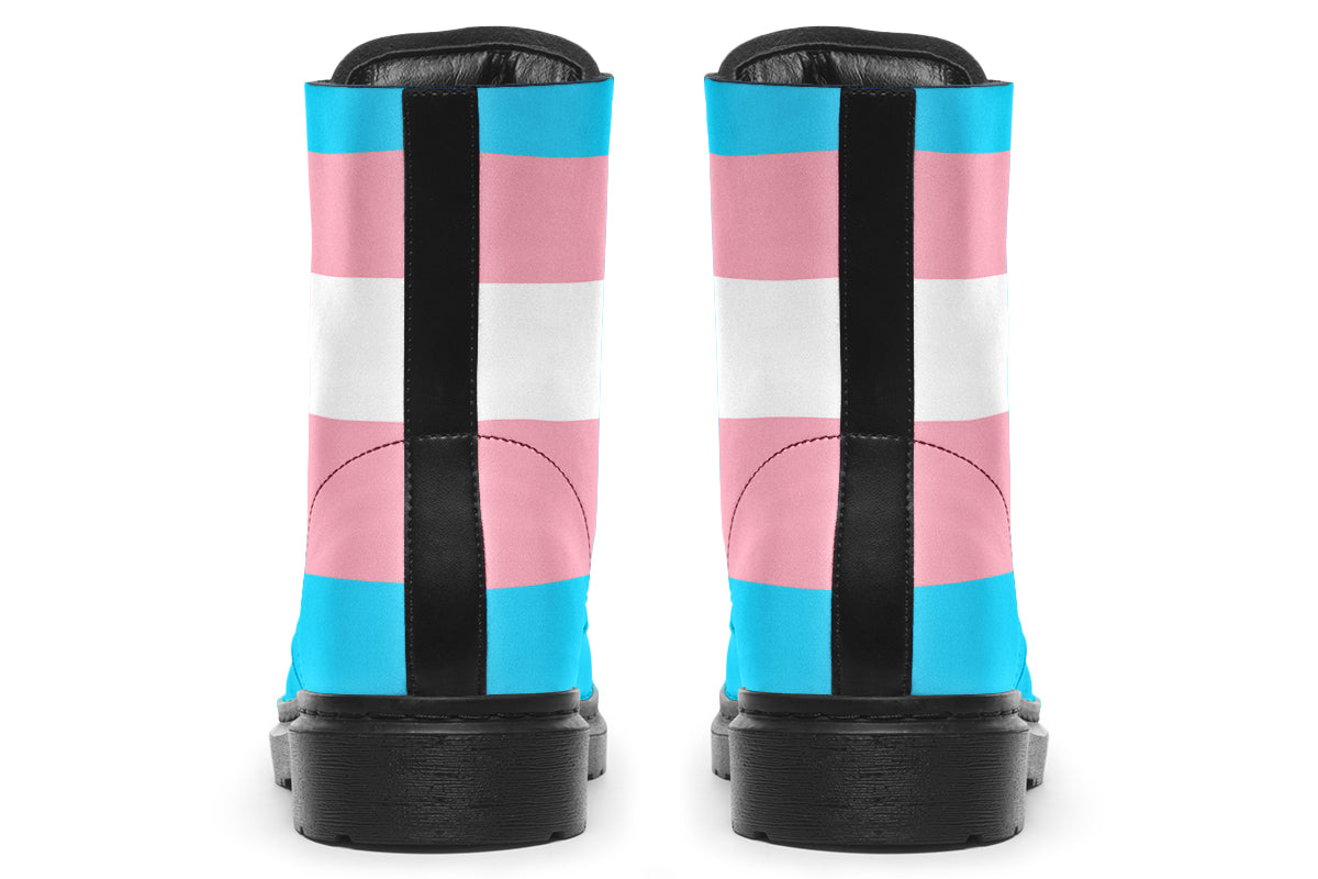 Trans Flag Boots