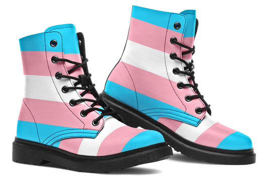 Trans Flag Boots