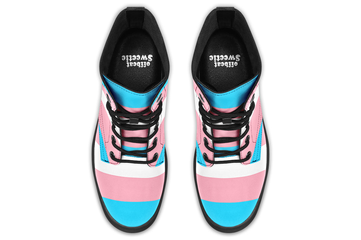 Trans Flag Boots