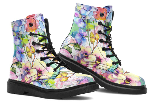 Watercolour Flowers Boots