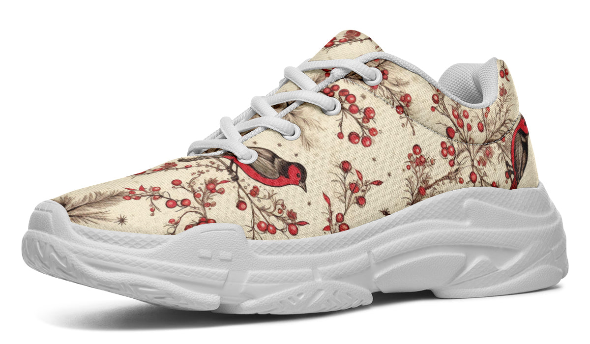 Christmas Birds Chunky Sneakers