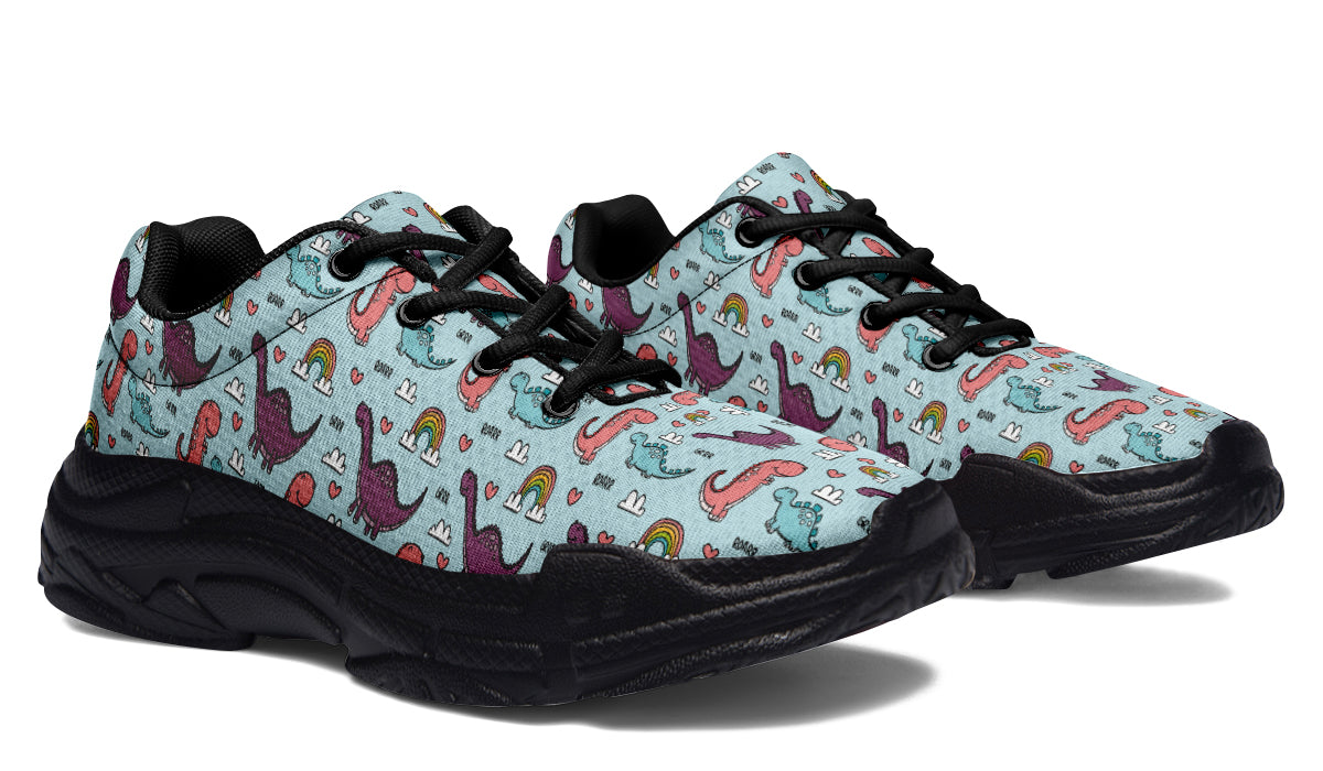 Dinos And Rainbows Chunky Sneakers