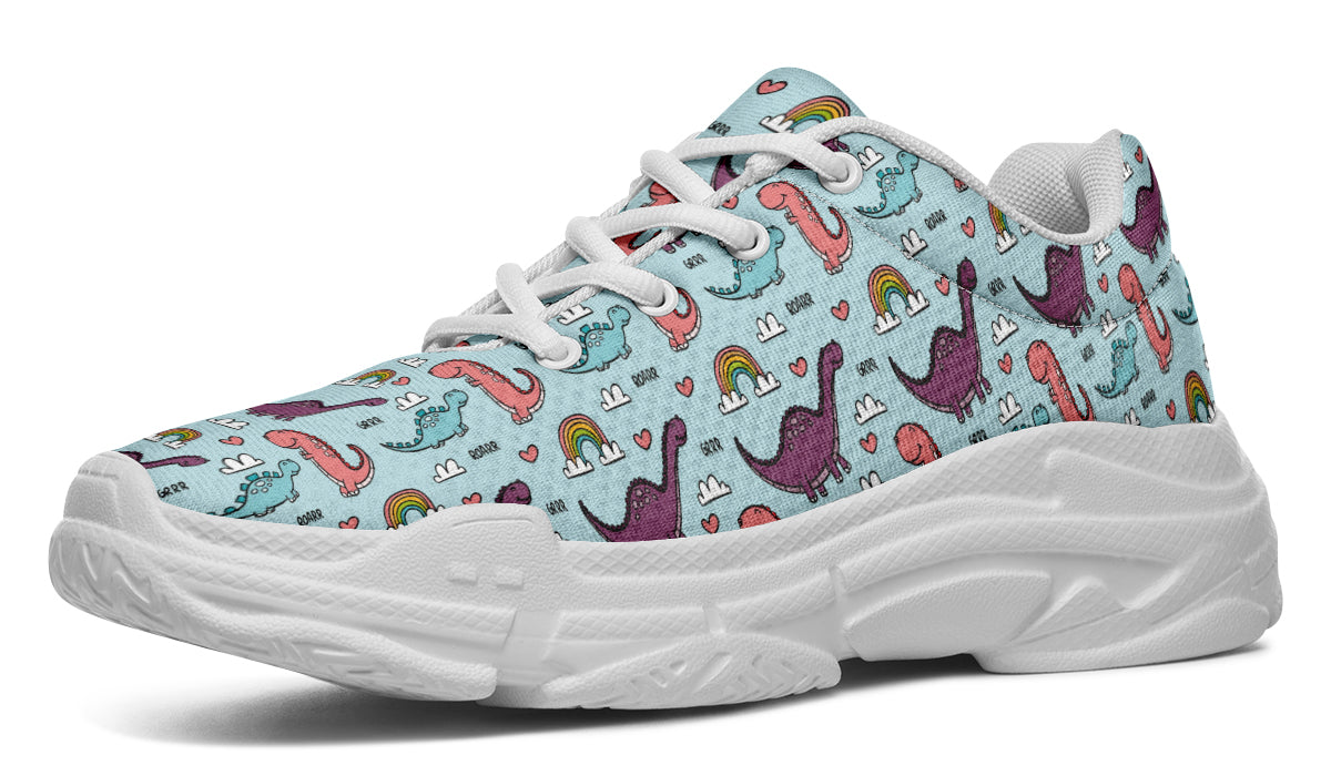 Dinos And Rainbows Chunky Sneakers