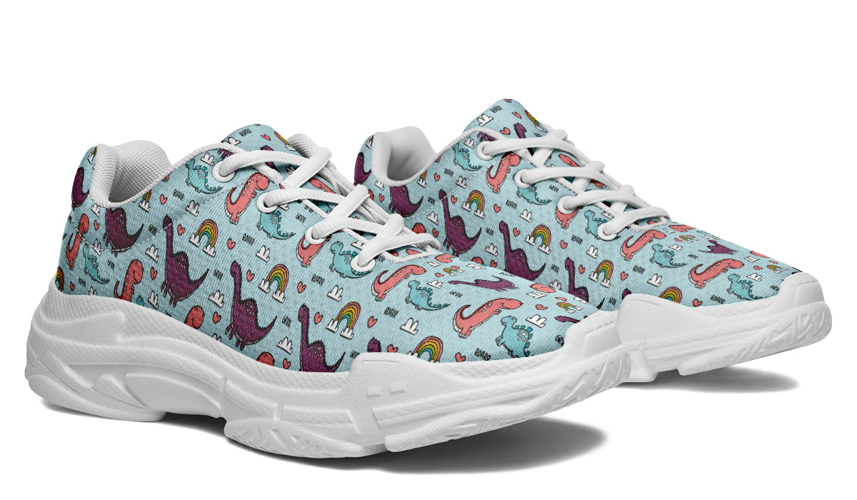 Dinos And Rainbows Chunky Sneakers