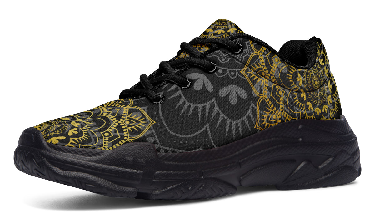 Golden Mandala Chunky Sneakers