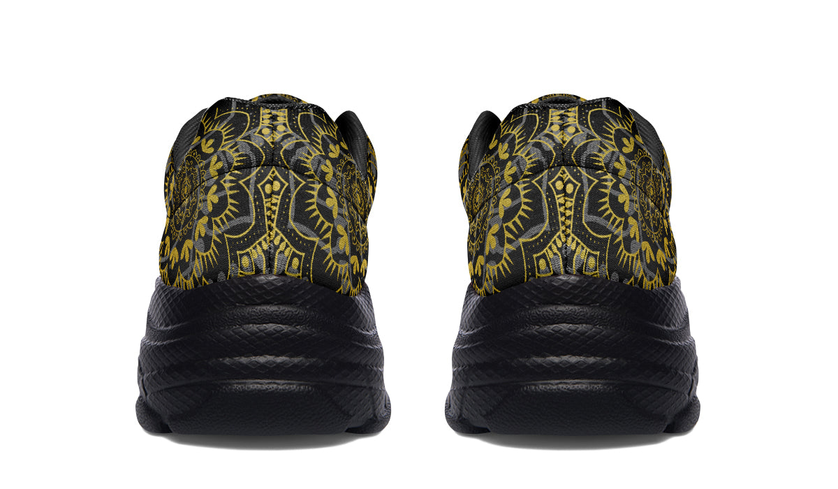 Golden Mandala Chunky Sneakers