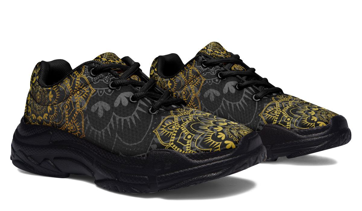 Golden Mandala Chunky Sneakers