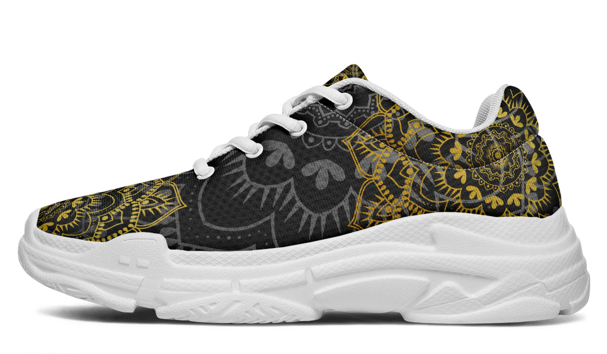 Golden Mandala Chunky Sneakers