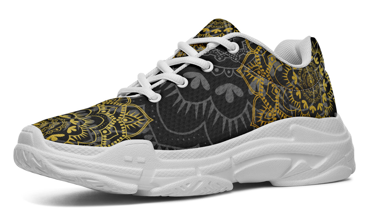 Golden Mandala Chunky Sneakers