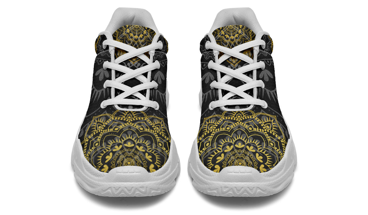 Golden Mandala Chunky Sneakers