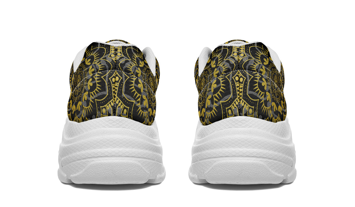 Golden Mandala Chunky Sneakers