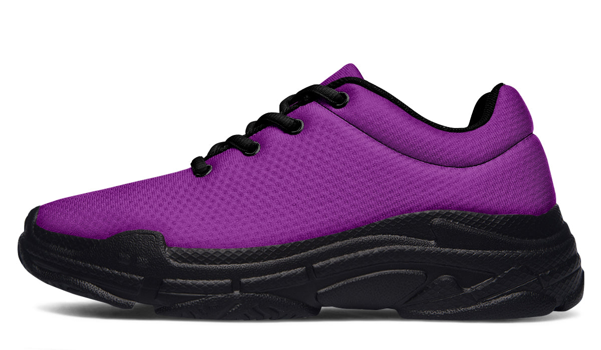 Purple And Pink Mismatch Chunky Sneakers