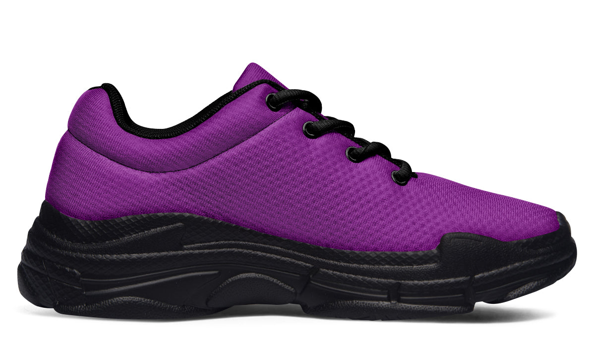 Purple And Pink Mismatch Chunky Sneakers