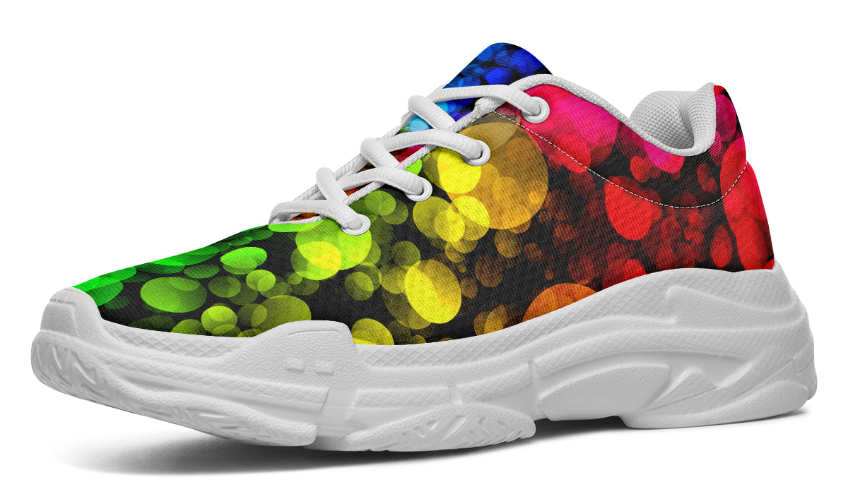 Rainbow Bubbles Chunky Sneakers