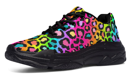 Rainbow Leopard Chunky Sneakers