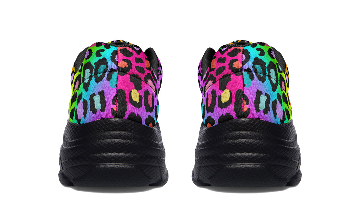 Rainbow Leopard Chunky Sneakers