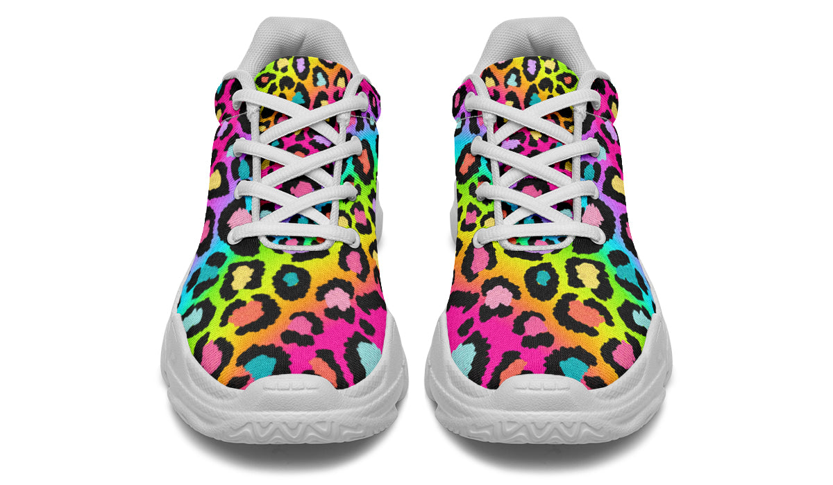 Rainbow Leopard Chunky Sneakers