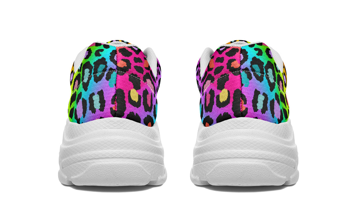 Rainbow Leopard Chunky Sneakers