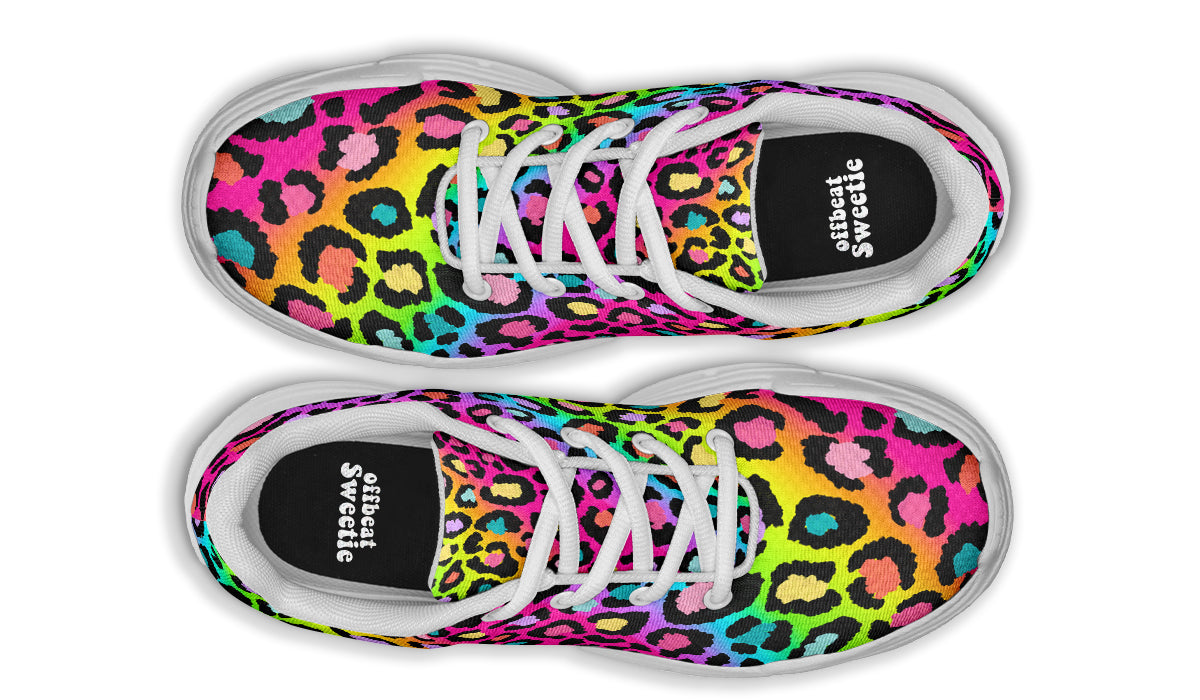 Rainbow Leopard Chunky Sneakers