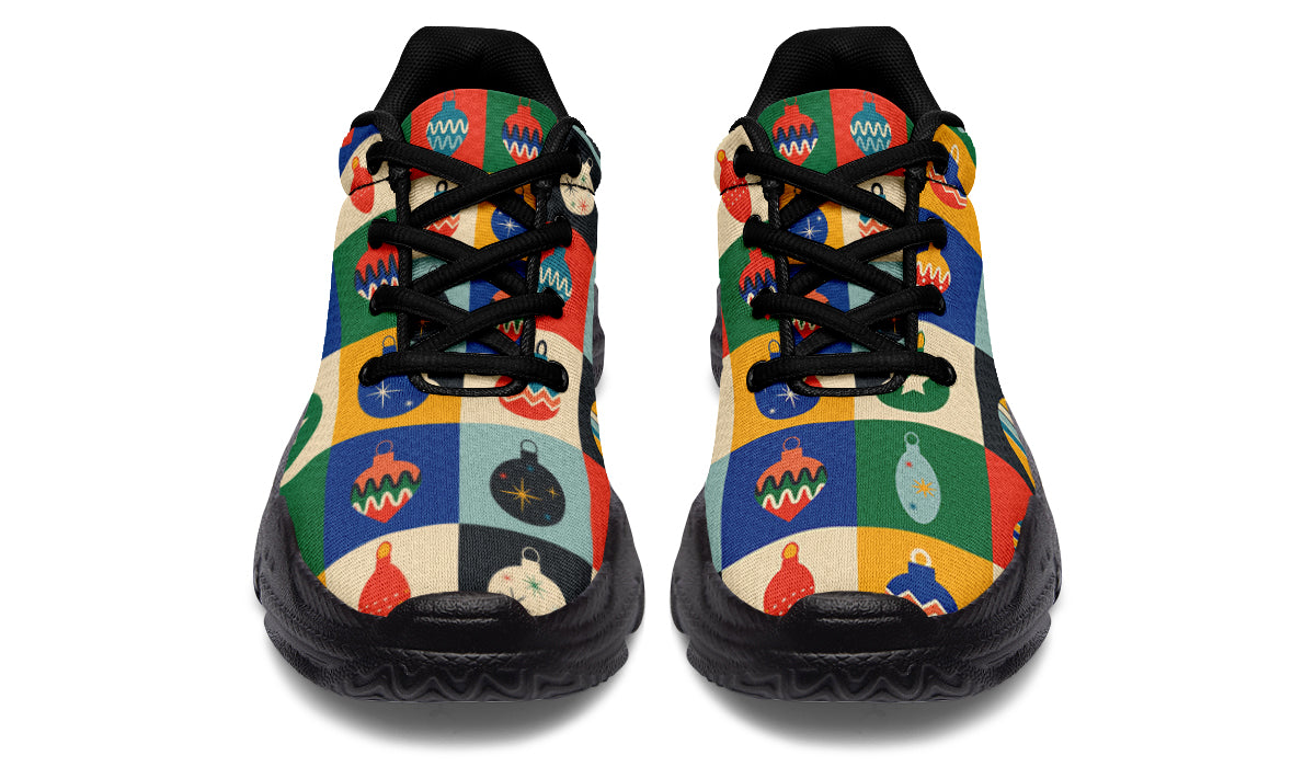 Retro Xmas Baubles Chunky Sneakers