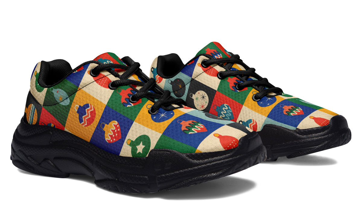 Retro Xmas Baubles Chunky Sneakers